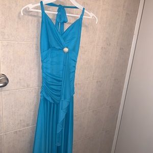 Evening Turquoise Cocktail Dress